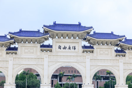 A famous monument, Chiang Kai Shek memorial hallのeditorial素材