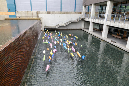May 24, 2017 Interior of New Taipei City Yingge Ceramics Museum in Taipei, Taiwan, Landmarkのeditorial素材