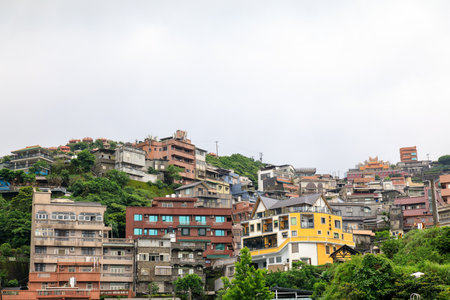 May 25, 2017 The seaside mountain town scenery in Jioufen, Taiwan - Tour Destinationのeditorial素材
