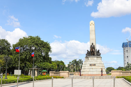 Oct 29, 2016 Monument in memory of Jose Rizal, national hero in Manila, Philippines - Landmarkのeditorial素材