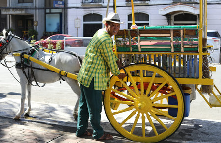 Oct 29, 2016 Horse with carriage in Intramuros, Metro Manila, Philippinesのeditorial素材