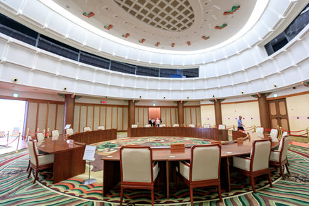 Jun 21, 2017 Inside of The Nurimaru APEC is located on Dongbaekseom island in Busan, South Koreaのeditorial素材