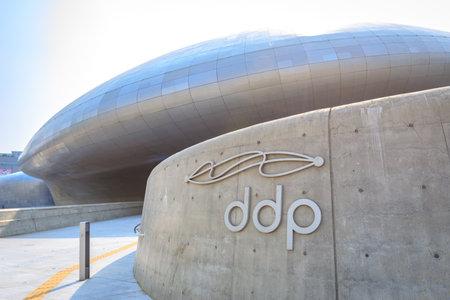 DDP, Dongdaemun Design Plaza on Jun 18, 2017 in Seoul, South Korea - Famous Landmarkのeditorial素材