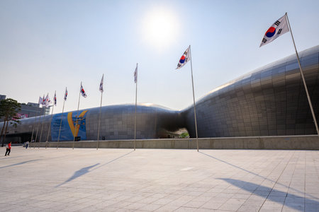 DDP, Dongdaemun Design Plaza on Jun 18, 2017 in Seoul, South Korea - Famous Landmarkのeditorial素材