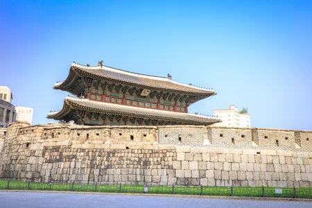 Dongdaemun gate(Heunginjimun) on Jun 18, 2017 in Seoul city, South Korea - Famous Landmarkのeditorial素材