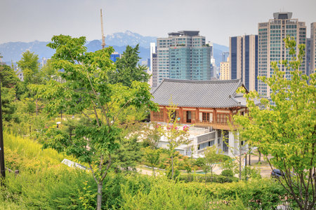 Hohyeondang Hall on Jun 20, 2017 in Namsan Park, Seoul, Korea - Tour Destinationのeditorial素材