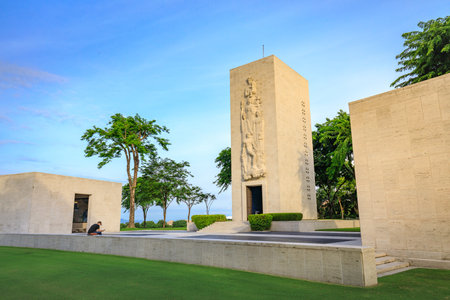 Manila American Cemetery in Taguig City, Metro Manila, Philippines.のeditorial素材