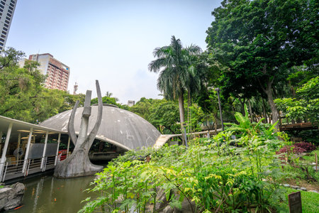 Cathedral of Greenbelt park on Sep 4, 2017 in Makati city, Philippines - Cityscapeのeditorial素材
