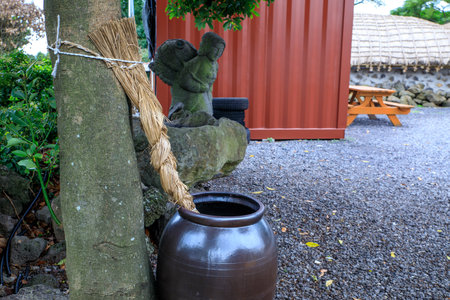 The Seongeup Folk Village in Seogwipo in the Jeju Special Administrative Province, South Koreaの写真素材