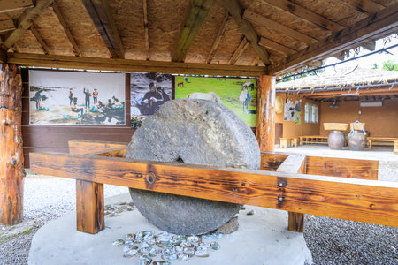 The Seongeup Folk Village in Seogwipo on oct 4, 2017 in the Jeju Special Administrative Province, South Koreaのeditorial素材