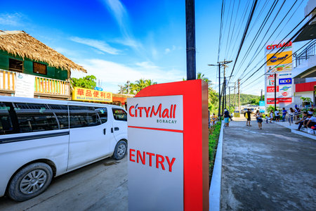 CityMall board on Nov 19, 2017 in Boracay Island, Aklan, Philippines. CityMall in Boracay is Local grocery store.のeditorial素材