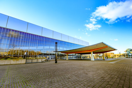 Portland, US - Dec 21, 2017 : The Veterans Memorial Coliseum, which is a 12,888-seat multipurpose arena located on the Rose Quarter campusのeditorial素材