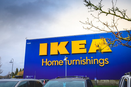 Portland, Oregon, United States - Dec 20, 2017 : IKEA Home Furnishings Store. Located in Cascades Pkwyのeditorial素材