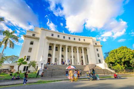 Manila, Philippines - Feb 4, 2018 : National Museum of Fine Arts of the Philippines facade near Rizal park in Metro Manilaのeditorial素材