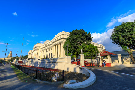 Manila, Philippines - Feb 4, 2018 : National Museum of Fine Arts of the Philippines facade near Rizal park in Metro Manilaのeditorial素材