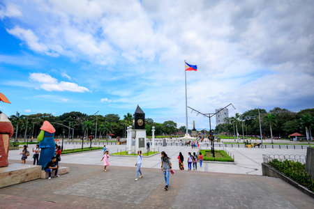 Manila, Philippines - Feb 4, 2018 : Public square view of Rizal park in Metro Manila, Philippinesのeditorial素材