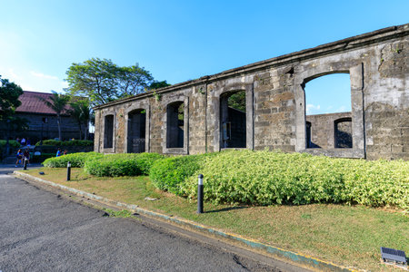 Manila, Philippines - Feb 17, 2018 : Spanish colonial Fort Santiago in Manila, Philippinesのeditorial素材