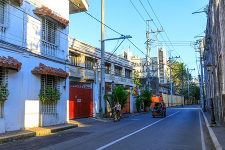 Manila, Philippines - Feb 17, 2018 : Street view of Spanish colonial Intramuros district in Manila, Philippinesのeditorial素材