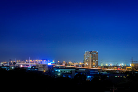 Manila, Philippines - Feb 25, 2018 : Night view of Manila, view from Makati district, Philippinesのeditorial素材