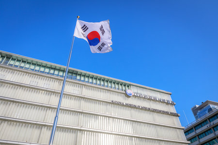 Seoul, South Korea - March 6, 2018 : Building of National Museum of Korean Contemporary History at Gwanghwamun plazaのeditorial素材