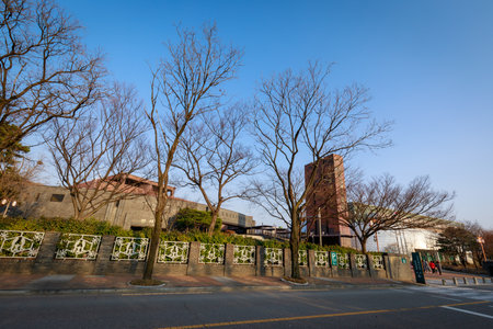 Gimhae, South Korea - March 10, 2018 : Building of Gimhae National Museumのeditorial素材