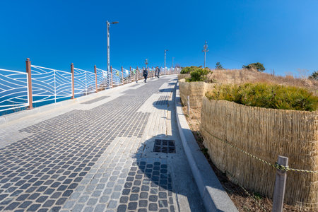 Busan, South Korea - March 14, 2018 : Scenery of Oryukdo sky walk in Busan cityのeditorial素材