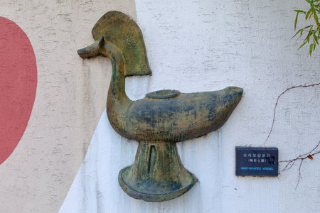 Gimhae, South Korea - March 10, 2018 : Street arts of ancient Garak heritage in Gimhae, South Gyeongsang Provinceのeditorial素材