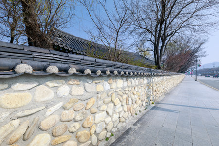 The traditional Korean architecture, Hanok in South Koreaのeditorial素材