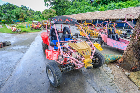 Boracay, Philippines - November 18, 2017 : Buggy car at Happy Dreamland Theme Park in Boracay islandのeditorial素材