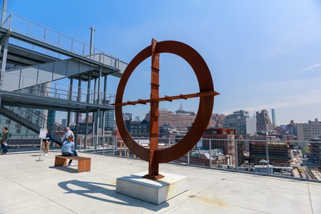 New York, United States - May 9, 2018 : The rooftop view of the Whitney Museum of Art in New York Cityのeditorial素材