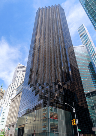 New York, USA - May 12, 2018 : The Trump Tower on Fifth Avenue, NYC