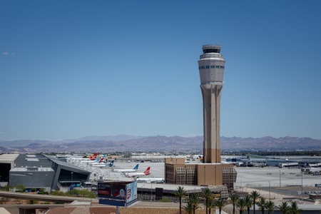 Las Vegas, Nevada - May 29, 2018 : McCarran International Airport (LAS), located south of the Las...