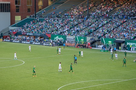 Portland, Oregon - June 6, 2018 : Portland Timbers vs San Jose Earthquakes, U.S. Open Cup, held at Providence Park in Portlandのeditorial素材
