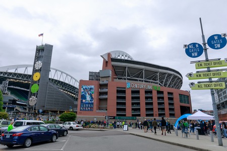 Seattle, Washington - June 30, 2018 : CenturyLink Field (Seahawks Stadium), Seattle, USAのeditorial素材