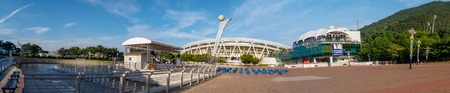 Daegu, South Korea - Aug 19, 2018 : Daegu Stadium, formerly named Daegu World Cup Stadium at summer...