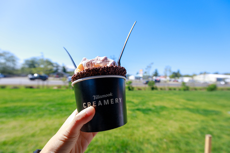 Tillamook, Oregon - Sep 3, 2018 : Tillamook Creamery Icecream at the Tillamook Cheese Factoryのeditorial素材