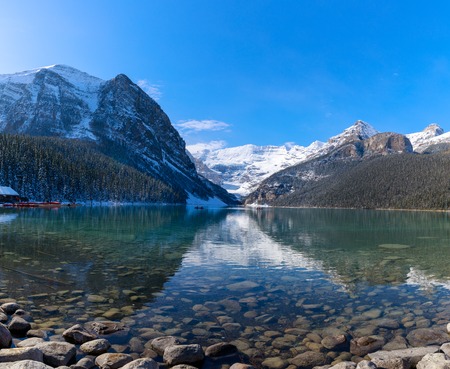 Lake Louise, Banff National Park, Alberta, Canadaのeditorial素材