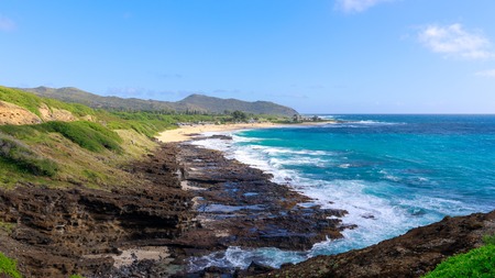Honolulu, Hawaii - Dec 24, 2018 : Halona Blowhole Lookout, Tourist Attraction in Oahu islandのeditorial素材