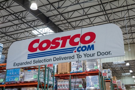 Tigard, Oregon - March 17, 2019 : Costco Wholesale storefront. Costco Wholesale Corporation is...