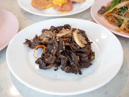 Bulgogi, Homemade korean foodの写真素材