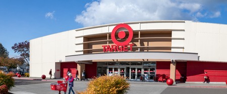 Beaverton, Oregon - Oct 7, 2019 : Exterior view of a Target retail store. Target Corporation is a retailing company. It is the second-largest discount retailer in the United Statesのeditorial素材