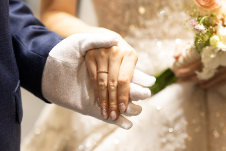 Gorgeous bride in a beautiful dress. wedding day.の写真素材