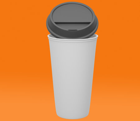 drink cup 3d render can be used for mockup and other purposesの写真素材