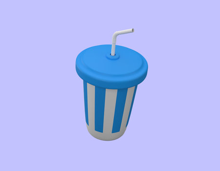 paper drink cup 3d renderingの写真素材