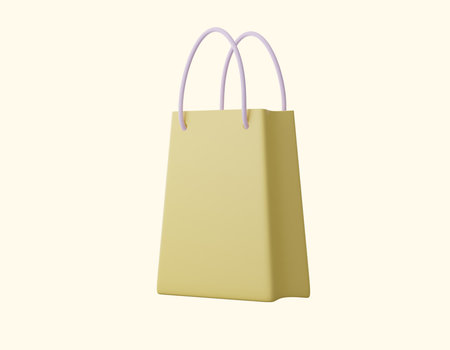 simple bag shopping isolated 3dの写真素材