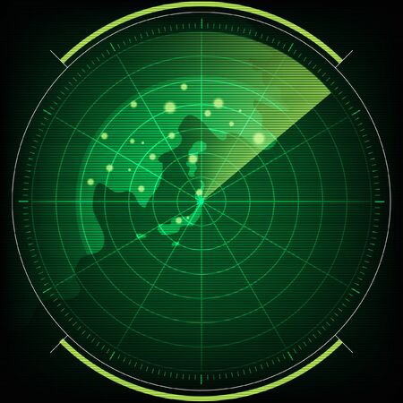 radar screen technology in searchのイラスト素材
