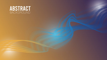 Abstract background with wavy lines and spotlightsのイラスト素材