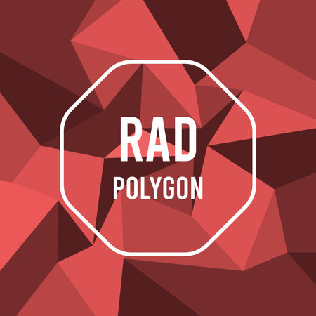 Red polygonal background with textのイラスト素材