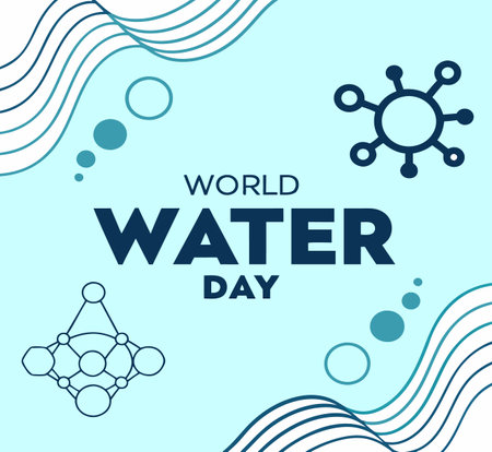 World Water Day Vector Illustration. Suitable for greeting card, poster and banner.のイラスト素材