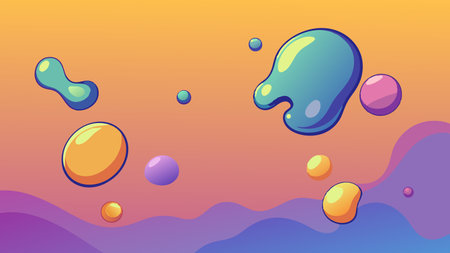 Abstract background with colorful bubbles. Vector illustration for your graphic design.のイラスト素材
